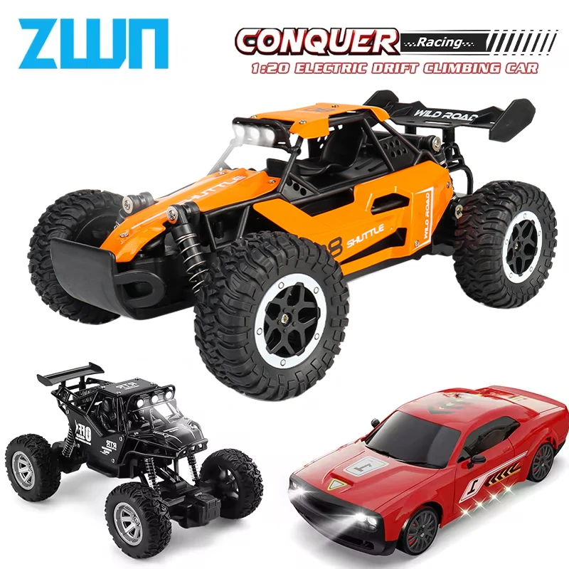 ZWN 1:20 RC Drift Car With Led Lights 2.4G Radio Remote Control Cars Buggy Off-Road Control Trucks Toys Gifts for Children