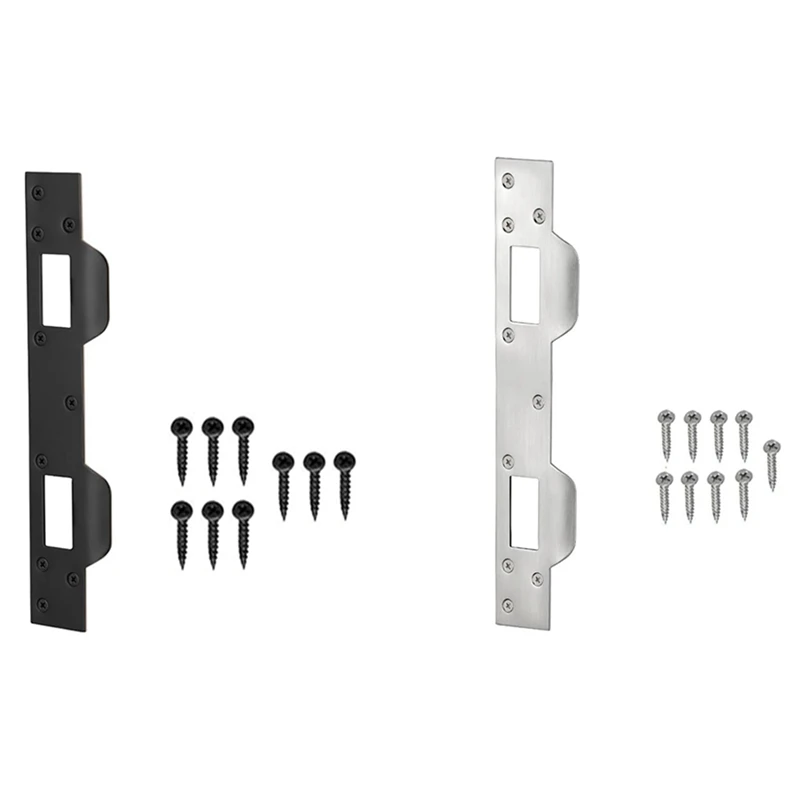 Door Strike Plate Reinforcement Plate - Front Door Security Devices Metal Striker Plates Door Latch White Durable