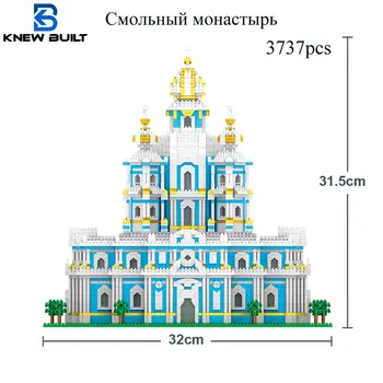 Adults Russian Monastery Build Cathedral Construction Set Knew Architecture Kits Toys Micro Mini Building Block Bricks Gift