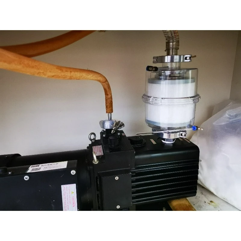 Oil separation mist removal device for 2XZ 2X vacuum pump Oil separation exhaust filter KF25 KF40 interface 0.1 micron