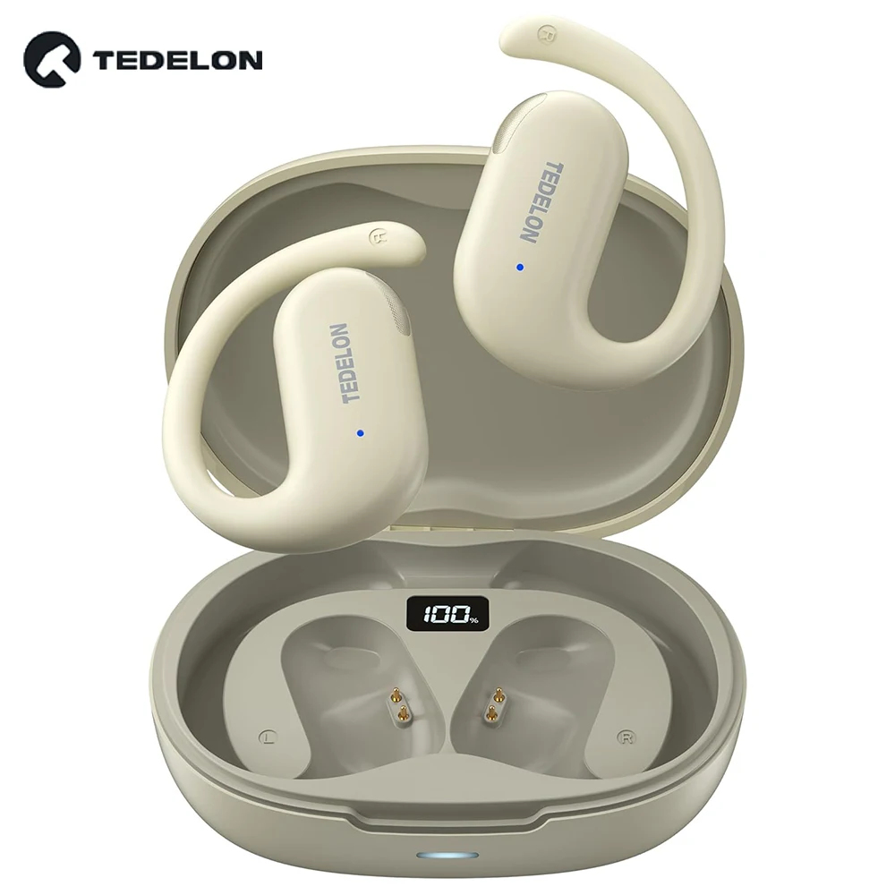 Tedelon F9 Open Ear Earbuds Wireless Headphones OWS Bluetooth 5.4 Earphones HiFi Sound TWS Bluetooth Headset for Cycling Running — product photo 1 of 1