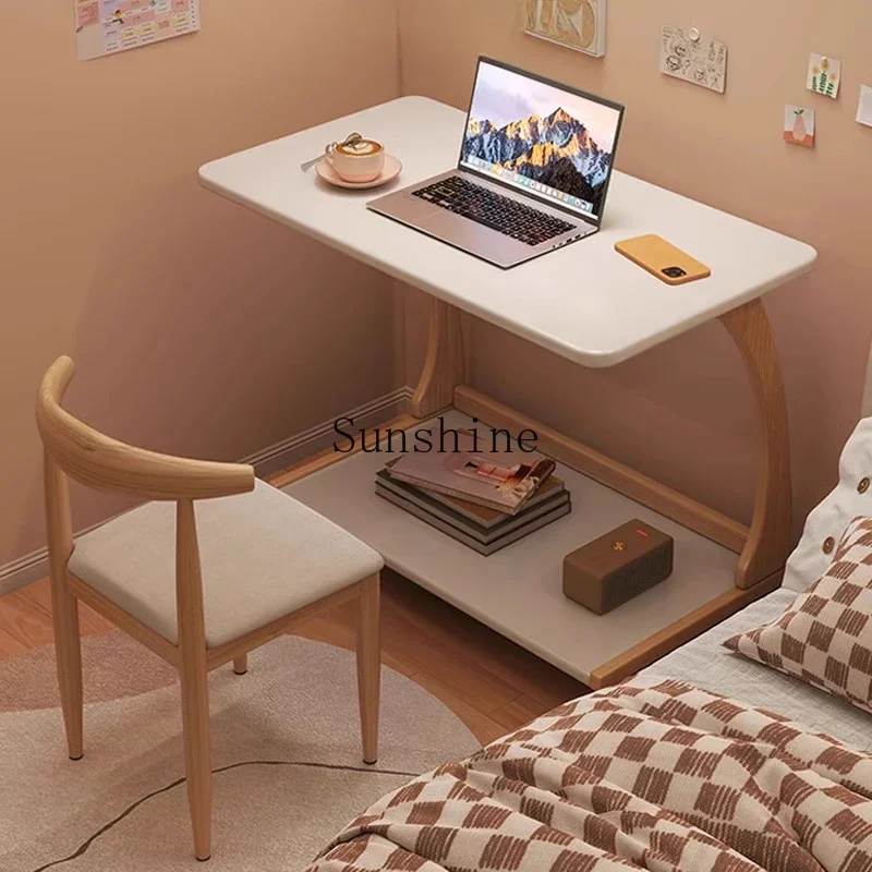 

Movable solid wood legs Student home study Movable sofa side bedside table