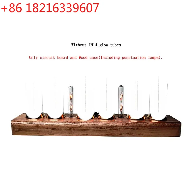 YAO Former Soviet IN 14 Glow Tube Clock Electronic tube Clock NIXIE CLOCK Dial and Plug,Touch Button,Without Tube