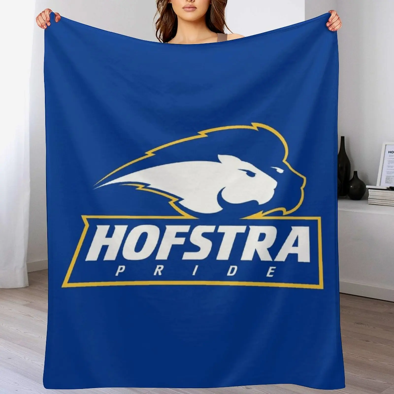 

Cool Hofstra Icon Throw Blanket Color Fast Cozy Throw Blanket