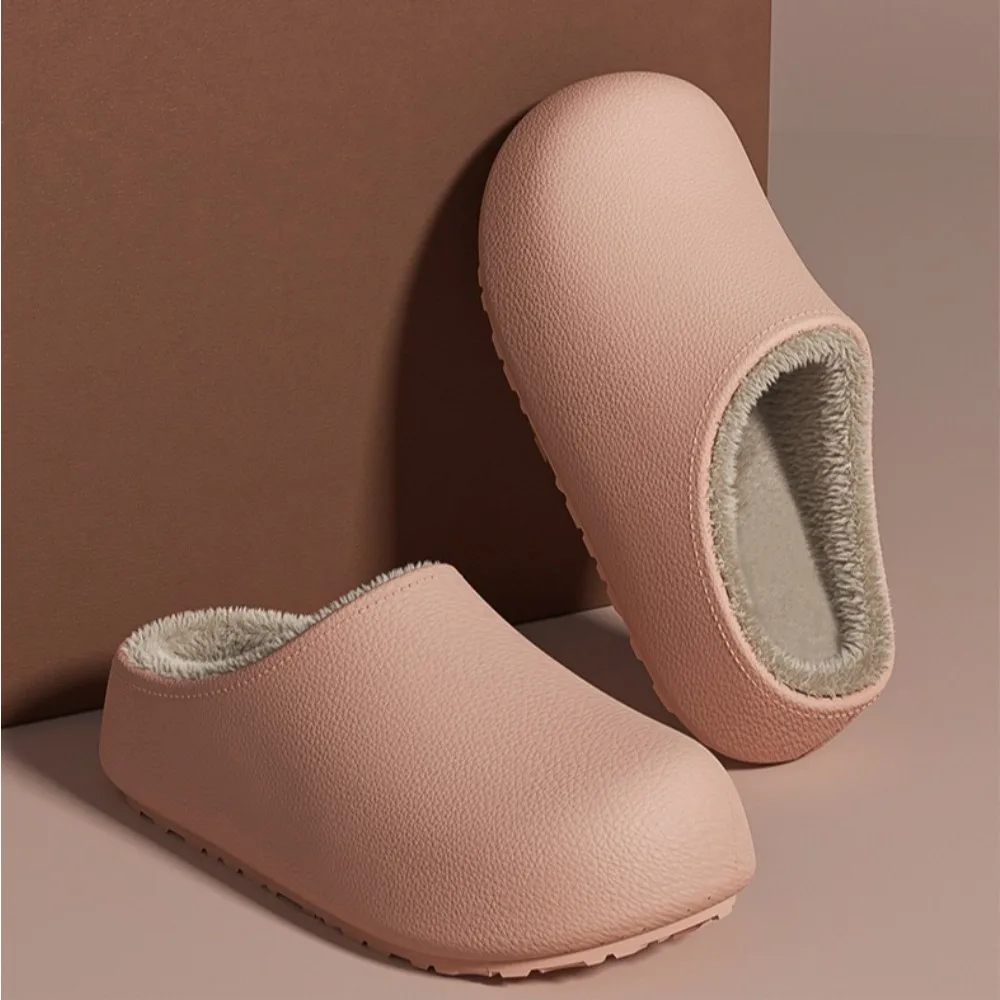 

Waterproof Cotton Slippers Women's Winter New Couple Home Warm Slippers Wear Thick-soled Non-slip EVA Velvet Slipper Male