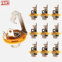 6.35mm Stereo 3-Pole (3-Pin) TRS Plug Jack Socket Adapter Connectors Use for Microphone Jack, Earphone Plug, Audio Video AV PC