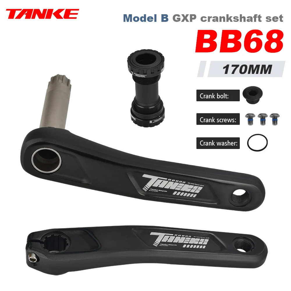 TANKE MTB Crankset 170mm Mountain Bike Crank Narrow Wide Chainring