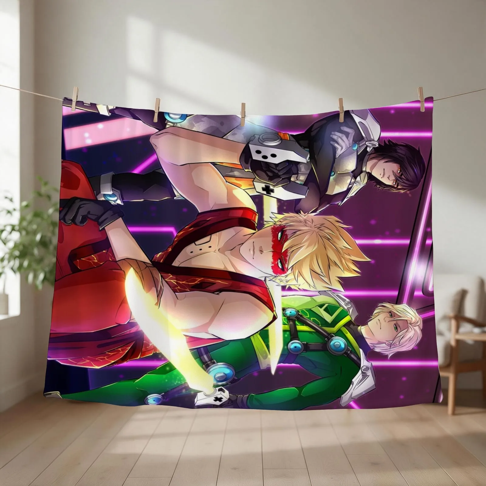 Arcade Fight Throw Blanket couch cozy soft plush fuzzy picnic outdoor blanket