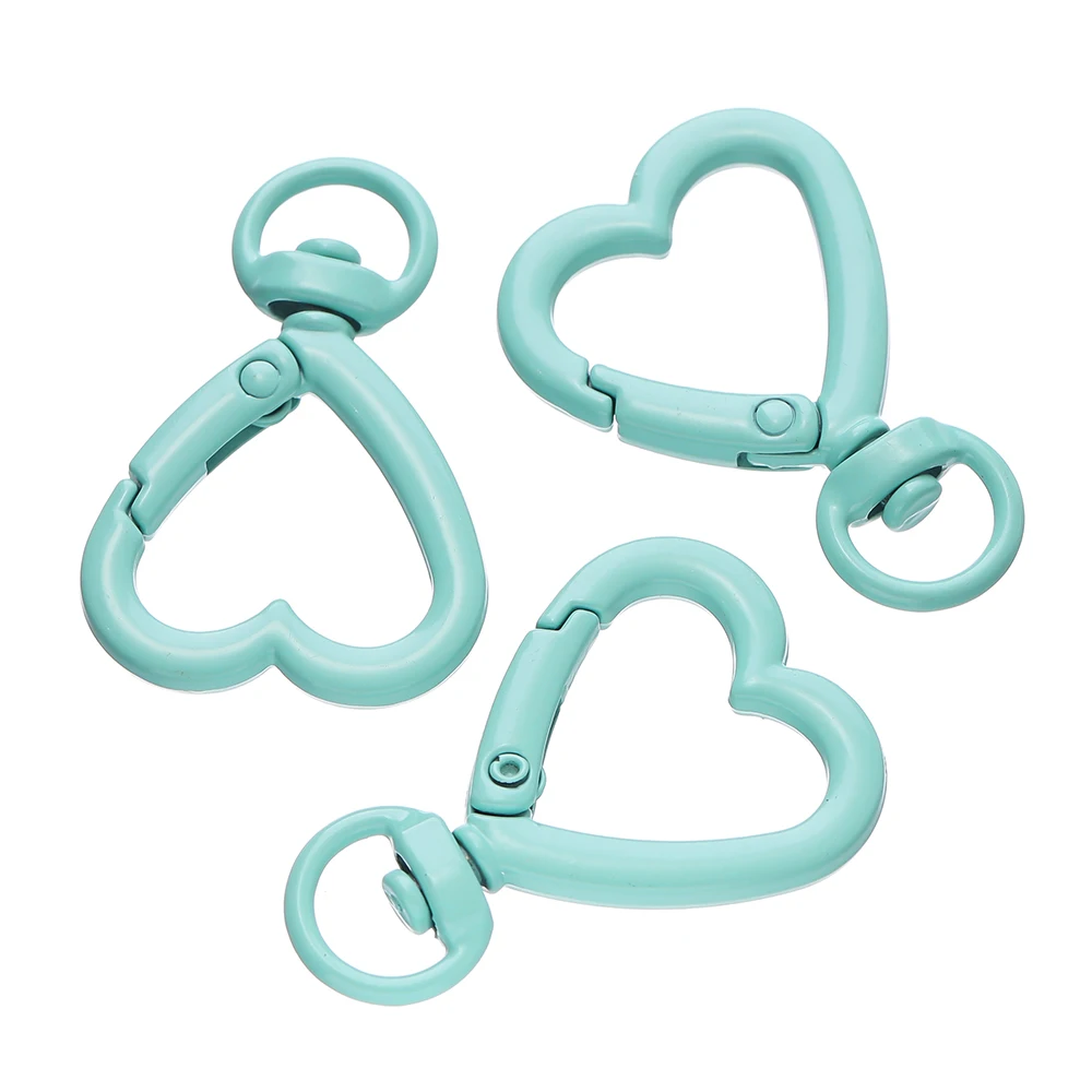 5pcs Metal Heart Lobster Claw Clasps