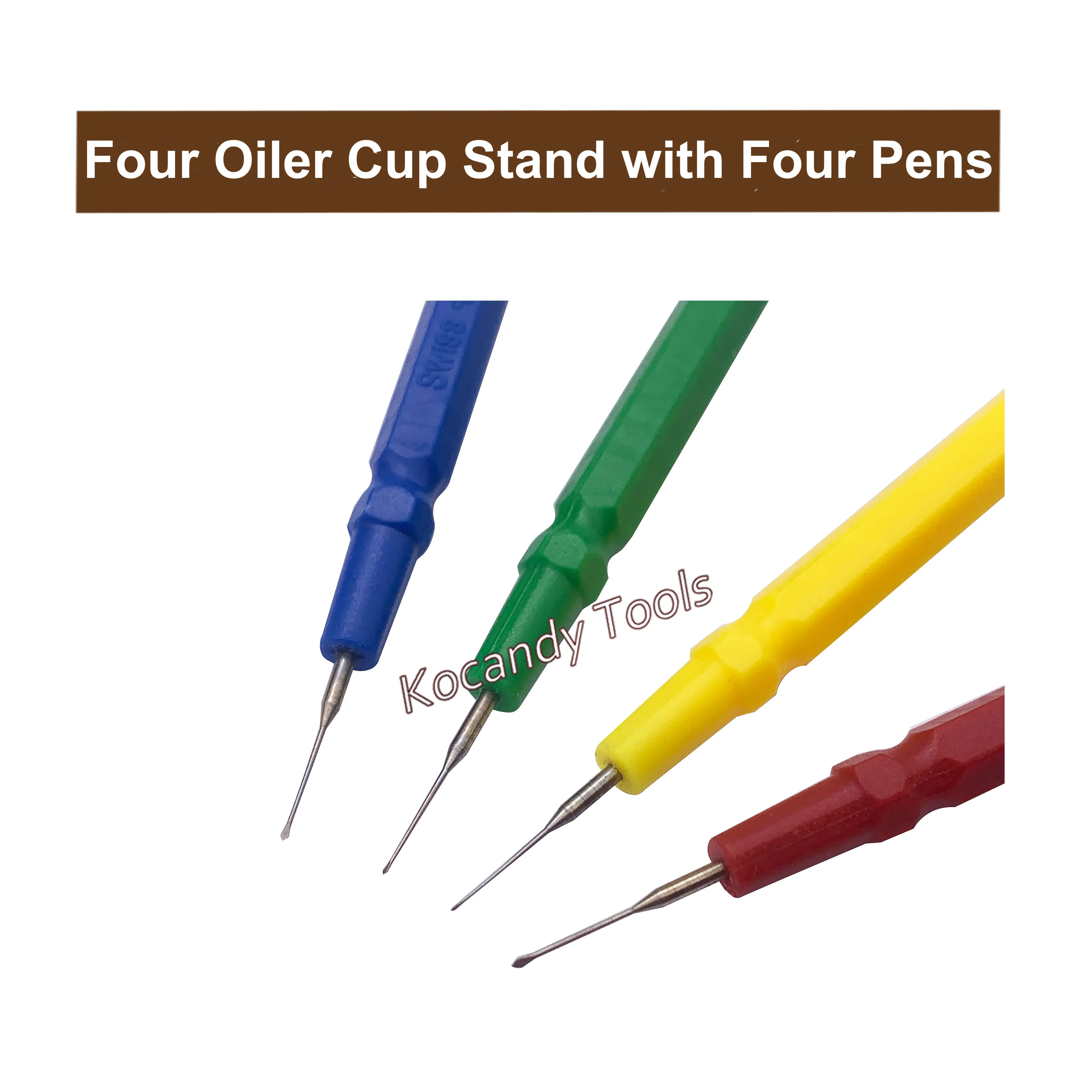 مجموعة أدوات غمس الزيت الاحترافية مع قاعدة حامل مصبوبة و4 أكواب زيت وأقلام لإصلاح الساعة