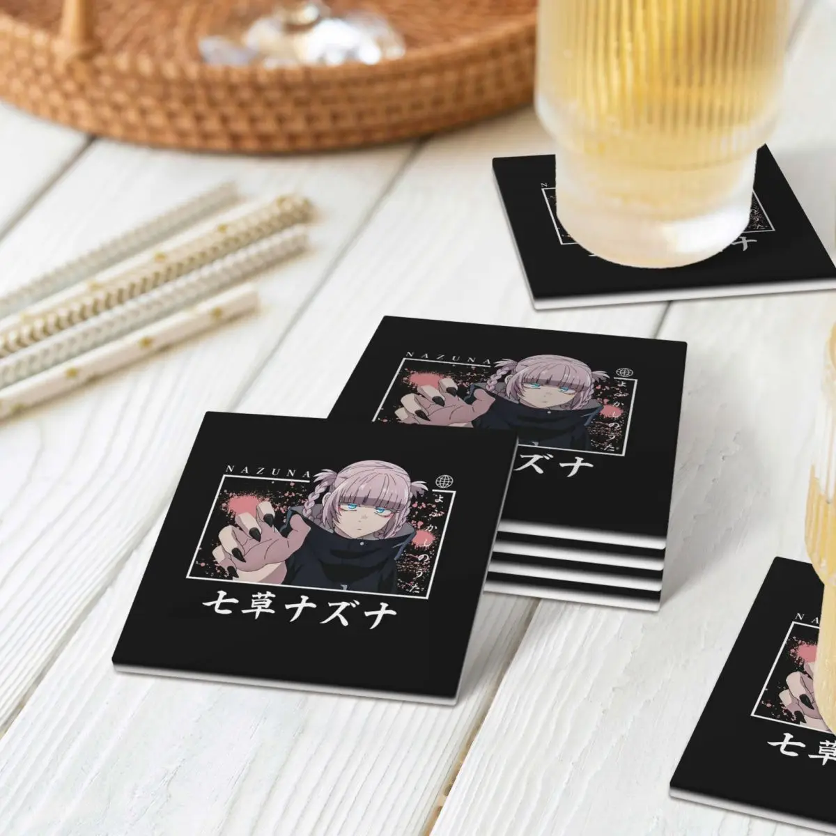 

Call Of The Night Аниме Назуна Нанакуса Подставки Керамика Термостойкий коврик Столовая утварь Кухонный стол Подставки Кофейный коврик