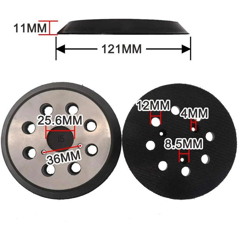 5 Inch 8 Gat Haak En Lus Schuurmachine Pad, Vervanging Schuurmachine Pad Voor Dewalt Dw421/K, Dw423/K Dw426