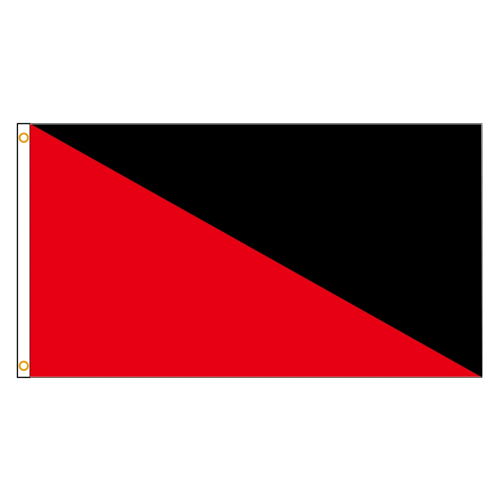 90*150cm Anarchy Anarcho flag with Communist Anarcho Syndicalism BANNER