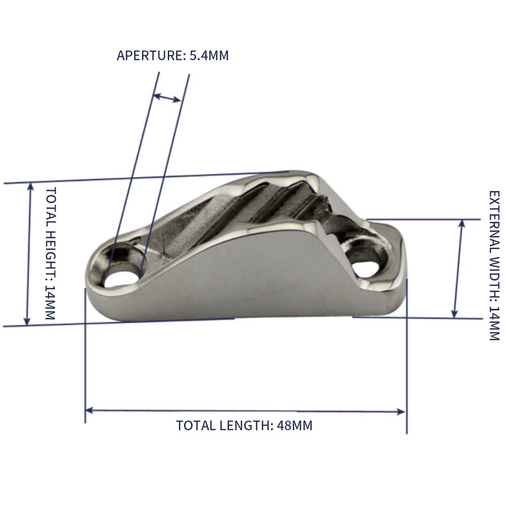 4 قطعة الفولاذ المقاوم للصدأ البحرية الإبحار حبل كام المربط 18X48mm الوجه حتى البطلينوس المشبك المربط ل المراكب الشراعية يخت الأجهزة