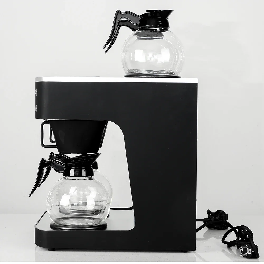 Commercial Fully Automatic Stainless Black Espresso Coffee Machines with Warmers and Glass Decanters machine coffee