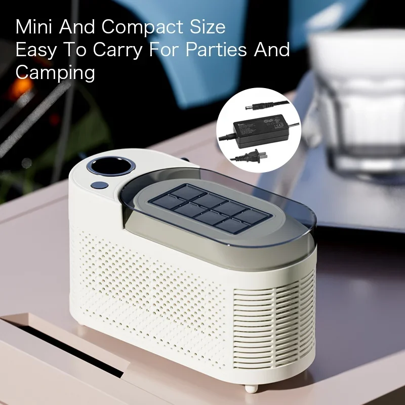 EAFC DC12V AC220V سيارة صانع الثلج الكهربائية المحمولة عنبر مكتب التخييم الجليد سيارة الاستخدام المزدوج صندوق صنع الثلج آلة صنع الثلج المنزل