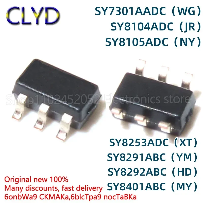 5PCS/LOT New and Original SY8104ADC 8105 8253 8291 8292 ABC 8401 7301AADC SOT23-6