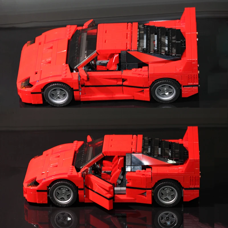 Classic Racing 10248 F40 Compatible MOC-10567 Sports Car 1158PCS Splicing Assembly Building Block Toy Model DIY Kids Gift Gift