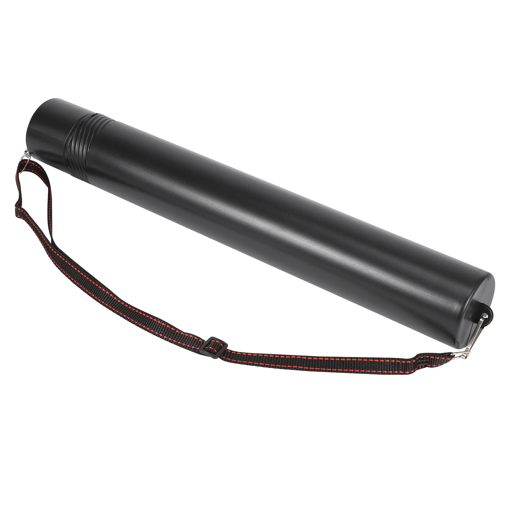 AA83  Black Plastic Drawing Picture Storage Tube Poster Scroll Holder