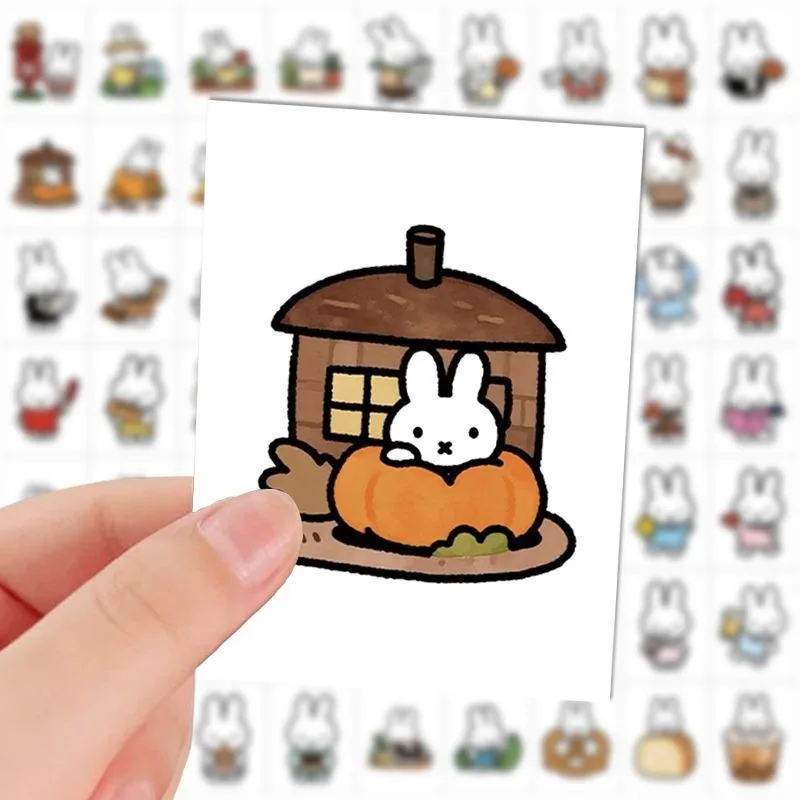 Miffy Cartoon Simple Sweet Stickers Cute Healing Decorative Stickers Kawaii Suitable for Students Personal Diary Sticker Gifts view 5