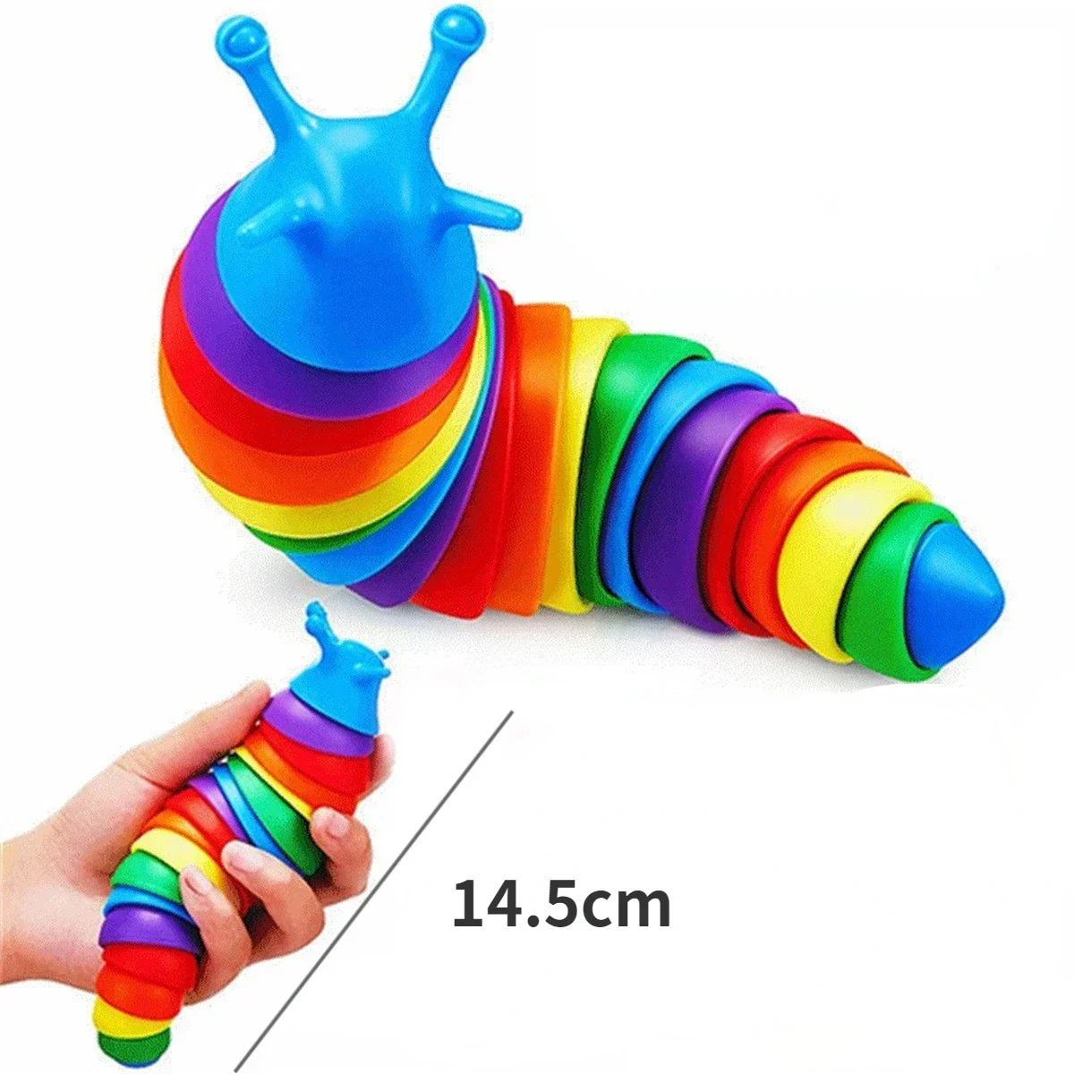 20Pcs Sensory Toy Fidget Slug Toy for Kids and Adults Exercise Wrist Strength and Stress Relief Great Gift for Kids Random Color