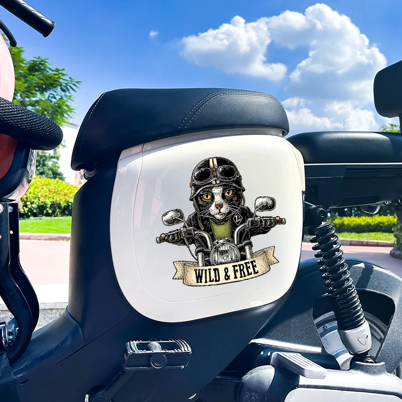 Cat Rider Cat Stickers Funny Motorcycle Body Styling Decoration Reflective Non Fading Decals for Kawasaki NINJA H2R Z800 Z1000