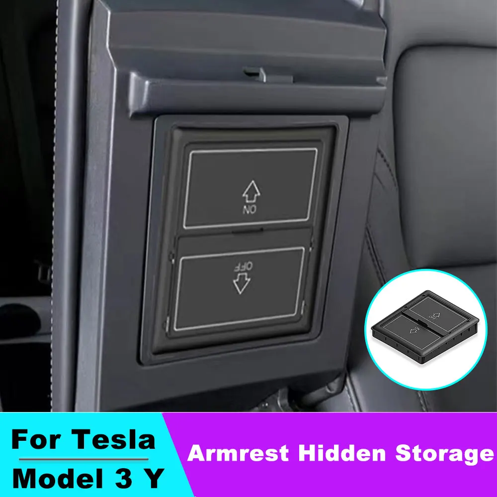 

For Tesla Model 3 Model Y Car Armrest Holder Box Center Console Organizer Armrest Hidden Storage Box Accessories