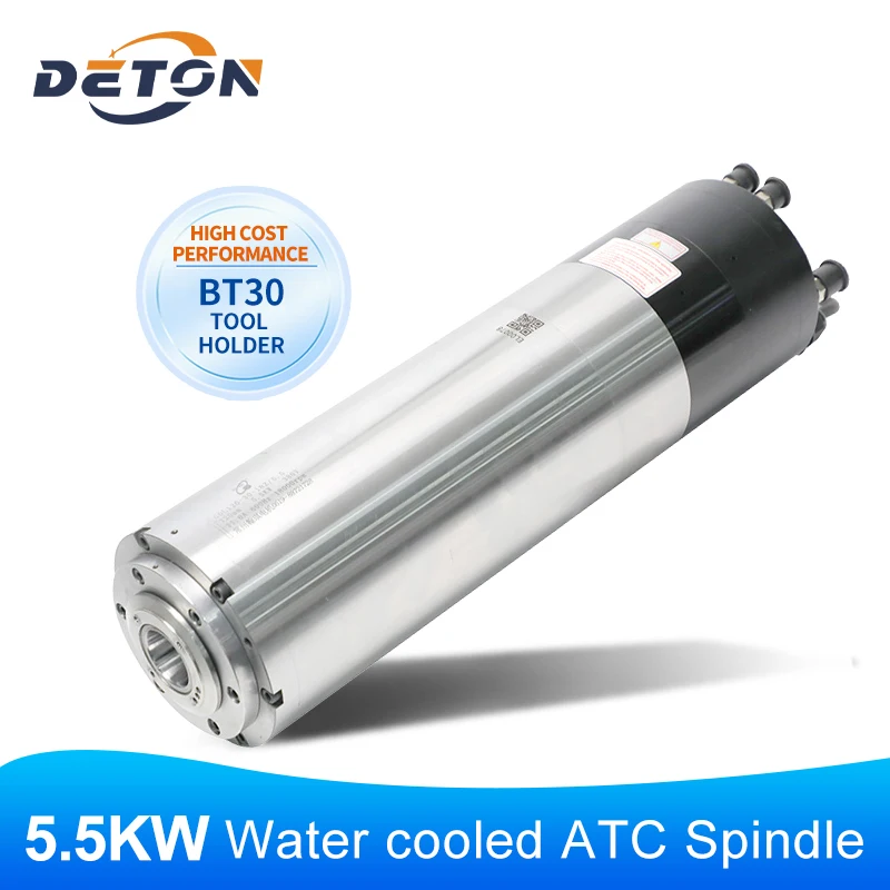 Original 5.5KW BT30 220V 380V ATC Automatic Tool Change Water Cooled Spindle Motor For CNC Engraving Milling Machine