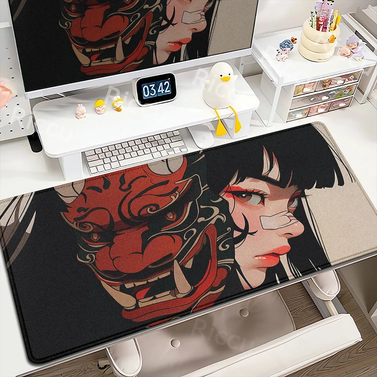 Anime Girls Leather Mouse Pad Large Computer Gaming Accessories 450x900mm Gamer Professional Premium Leather Mouse Mat Desk Mats