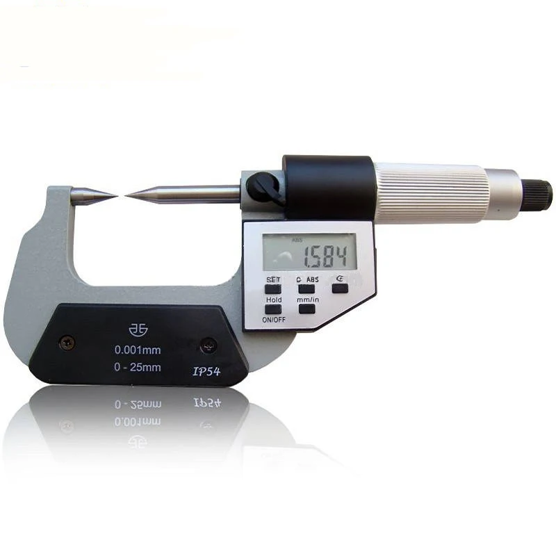 Xibei Brand 25MM 0.001MM IP54 Pointed Head Micrometer Digital Double Point Micrometers