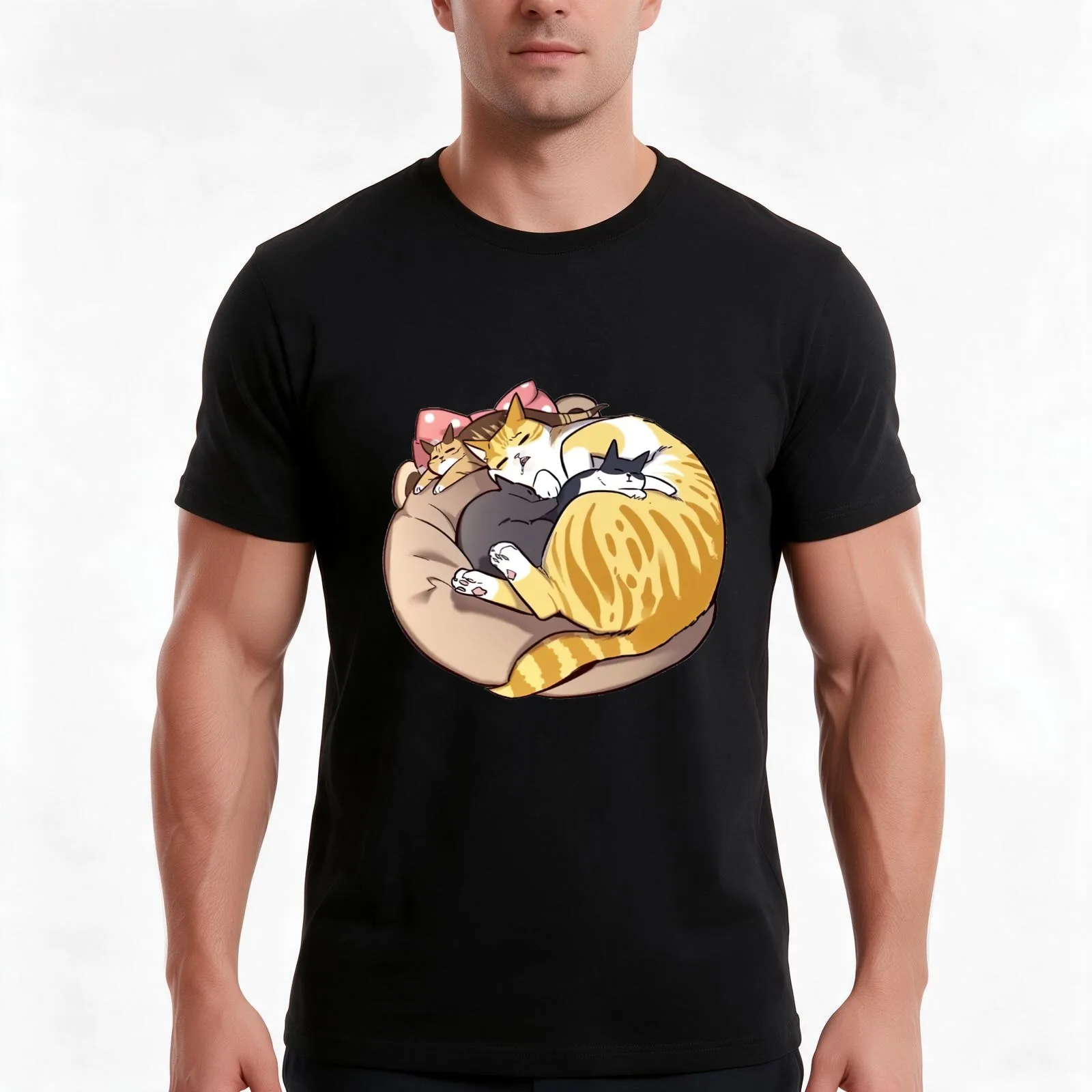 Kayden Cat Eleceed Design #4 T-Shirt, Summer Casual Cotton Tee, Oversized Streetwear Tops, Vintage Graphic Print, 100% Cotton