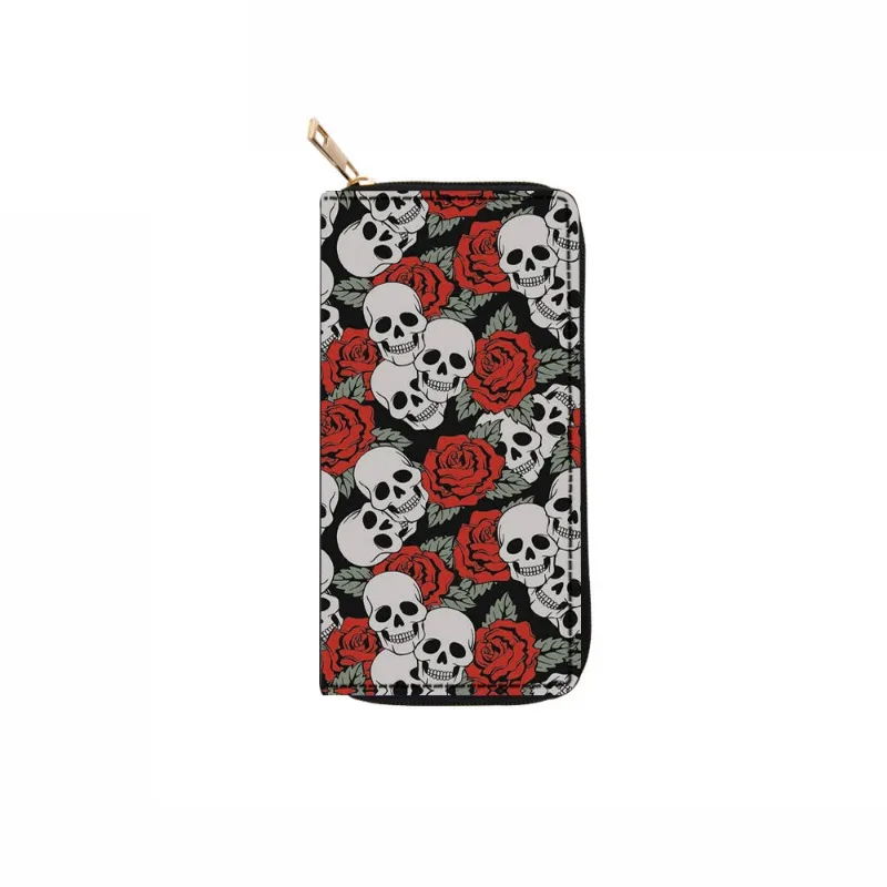 Disney Cartoon The Nightmare Before Christmas Wallet Skeleton Jack Sally Print Multifunctional Long Wallet Women\'s Clutch