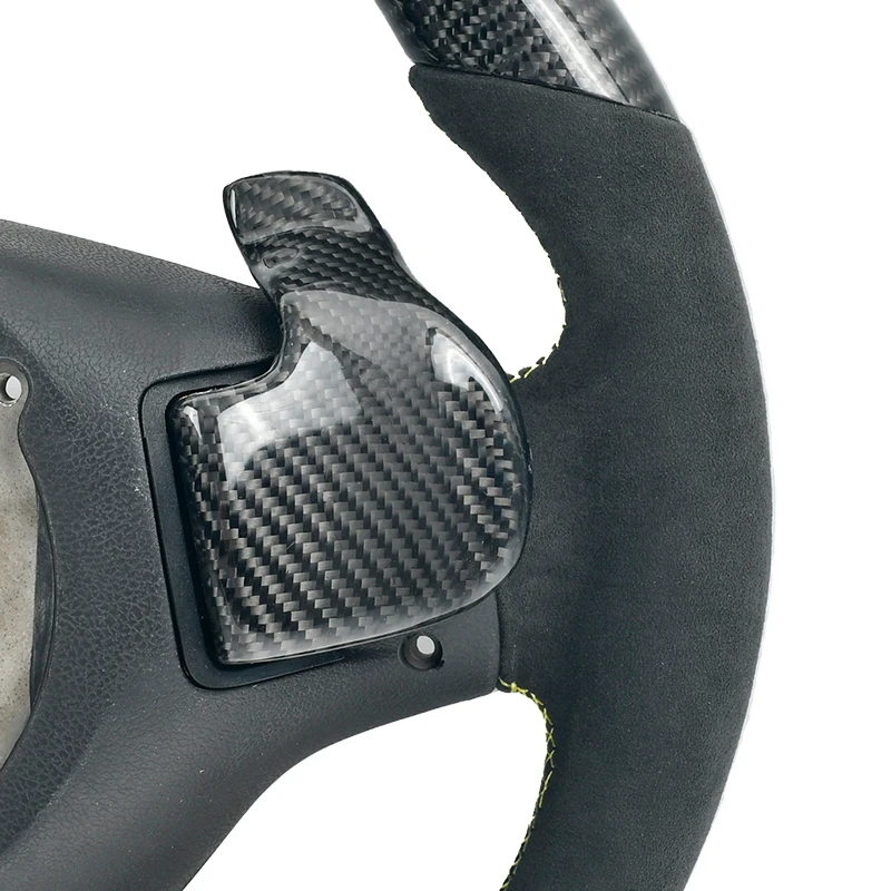 Customized carbon fiber steering wheel for BMW E90 E92 E93 E87 E8X black Alcantara LED display car