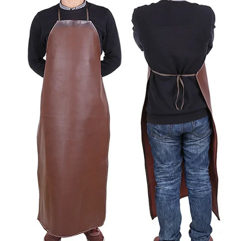 1pc Apron Welder Welding Protective 100cm Apron Safety Workwear Blacksmith Gardener Apron BBQ Aprons Bibs Kitchen Accessory