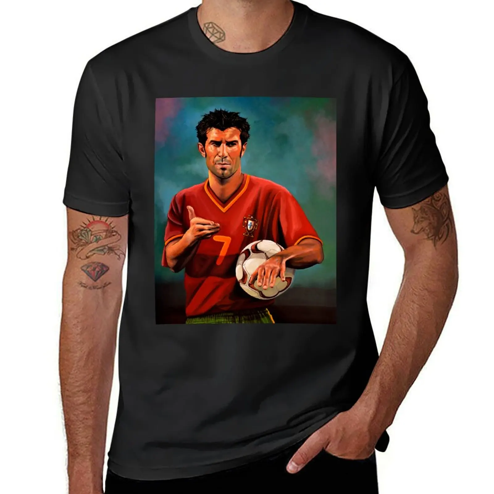 

Luis Figo Painting T-Shirt sublime quick drying animal prinfor boys shirts graphic tees men t shirt