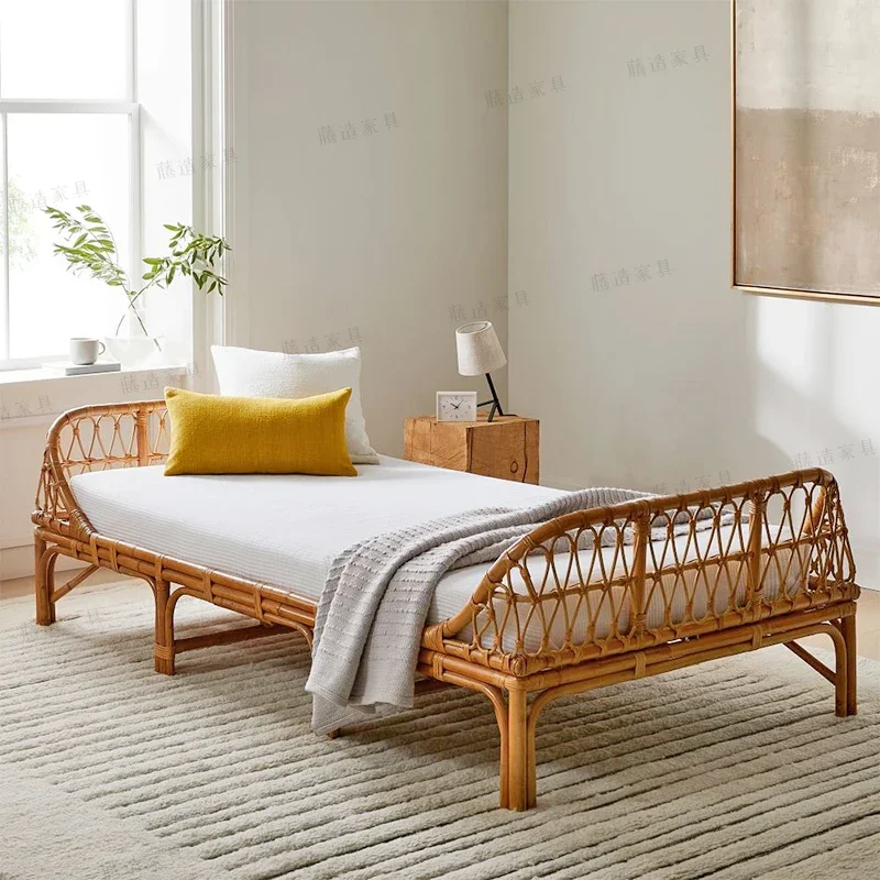 rattan balcony, homestay chair, rattan woven sofa, Japanese living room chair, courtyard sofa bed