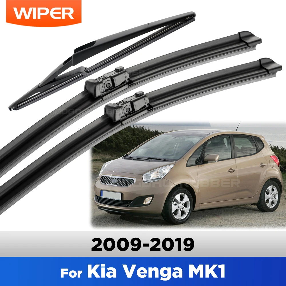 

For Kia Venga MK1 2009-2019 2010 2011 2012 2013 Wiper Front & Rear Wiper Blades Windshield Windscreen Window Brushes 26"+14"+12"