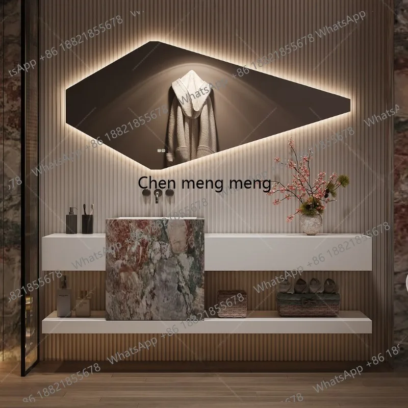 Italian light luxury, column bathroom cabinet bathroom large size, wash basin and wash table combination
