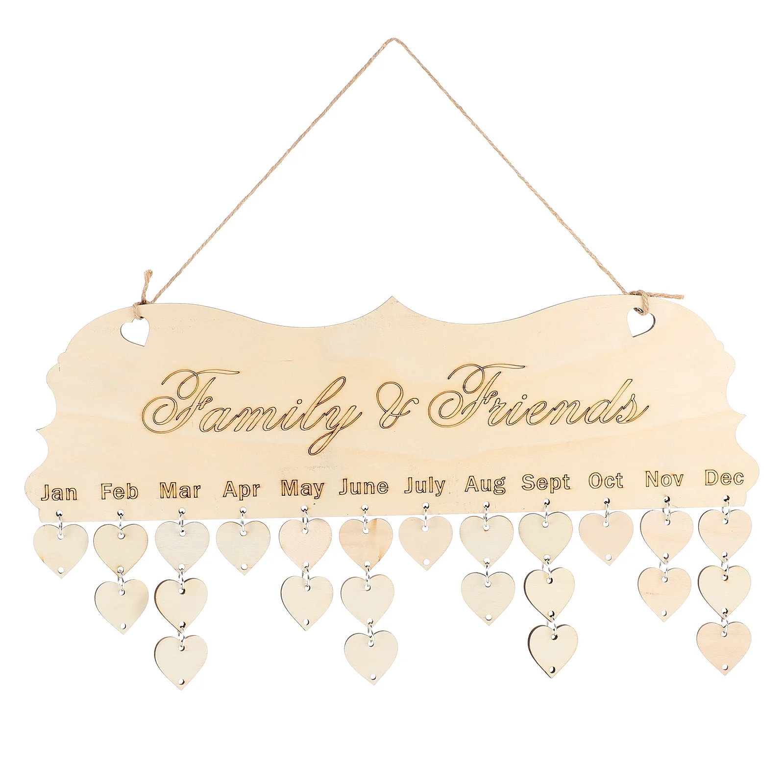 

Wooden Wall Decor Birthday Reminder Plaque Hanging Wall Hanging Board Diy Calendar Easy Assemble Fashion Gift Idea