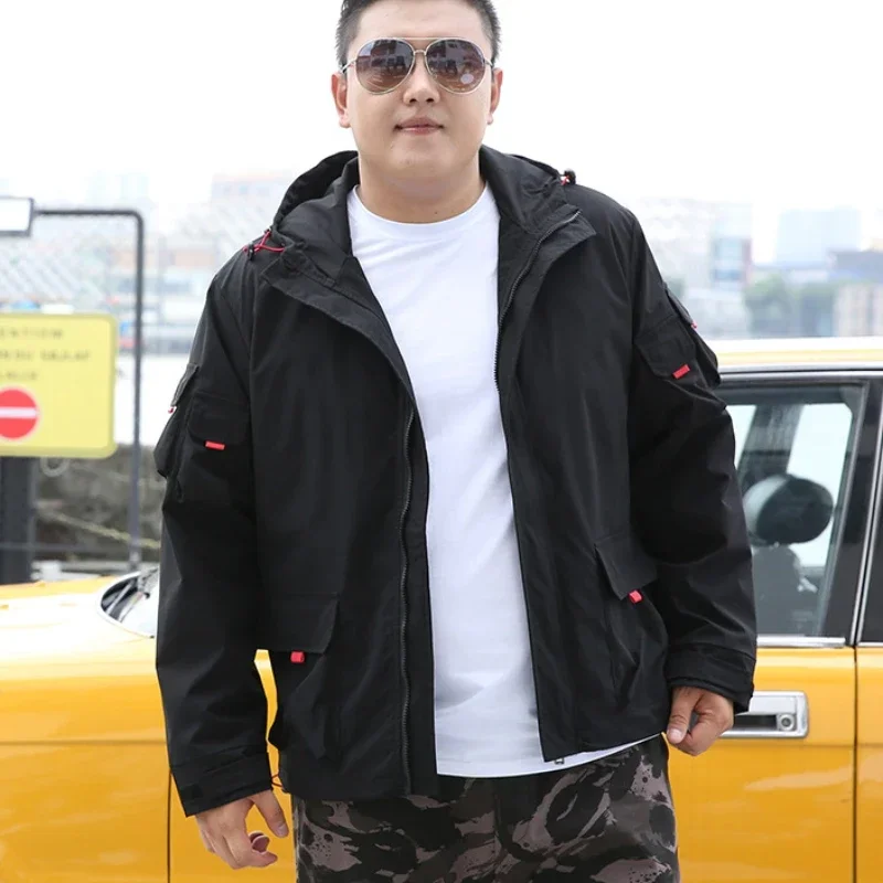 

Черные толстовки для мужчин и подростков, осенняя куртка для подростков, большие размеры 6XL, 7XL, 8XL, 9XL, мужская ветровка, желтый, красный, мужская одежда-карго