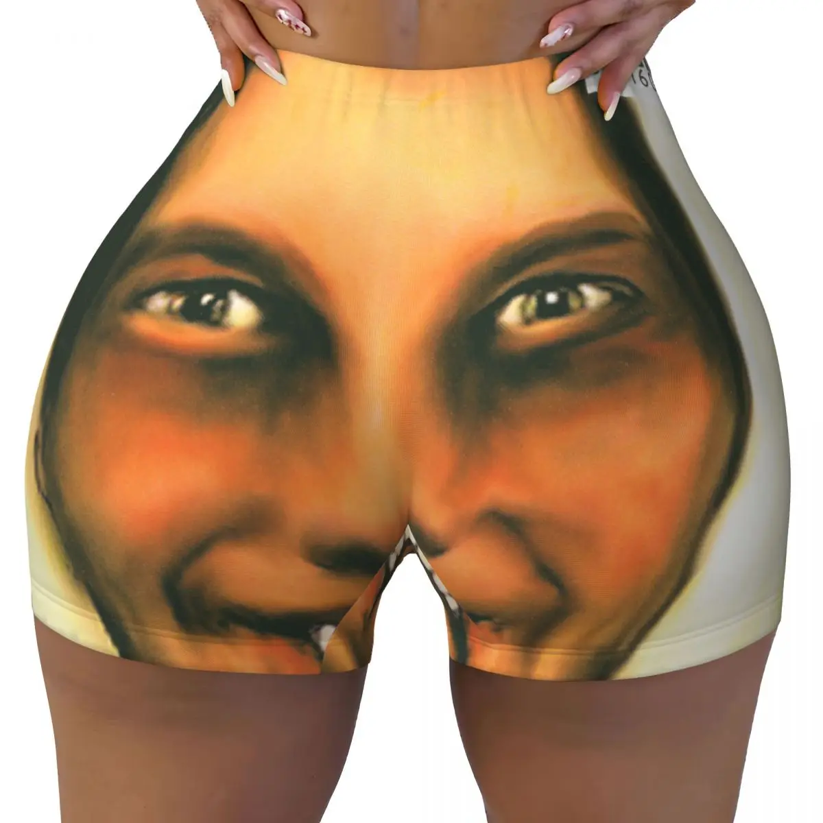 Custom Aphex Twin Volleyball Biker Gym Shorts Women's British Electronic Music Artist Athletic Workout Yoga Shorts