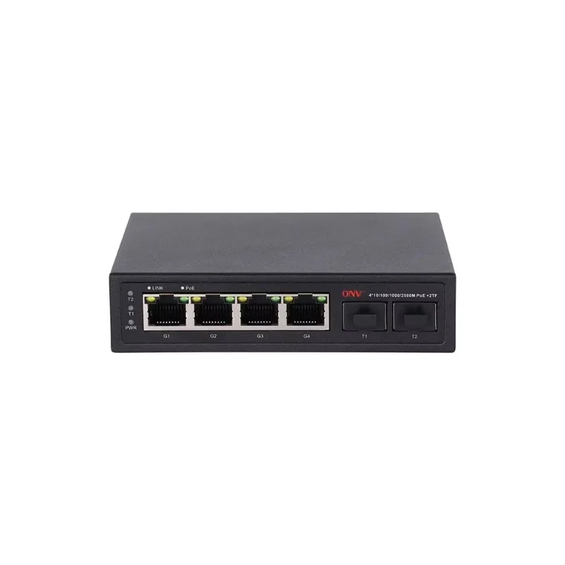 New Arrival 2.5G POE switch unmanaged 4-port with 10G SFP fiber port POE57064PFB