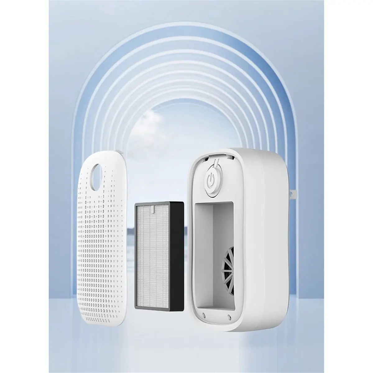 Negative , HEPA Filter Household Air Cleaner, Portable Desktop Air Purification Device EU Plug