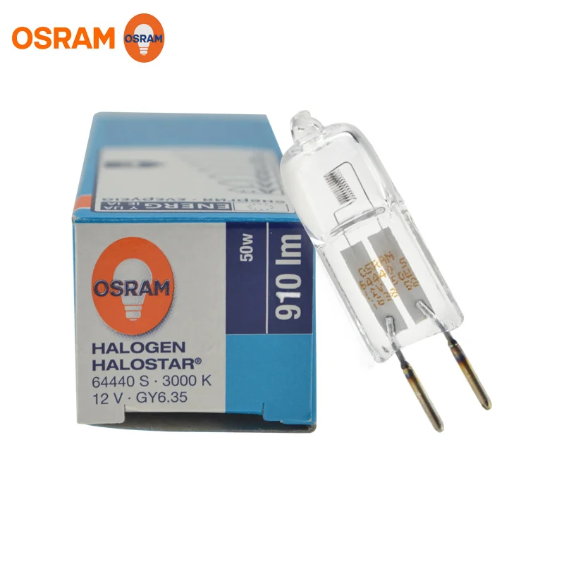 

(3 шт.)Osram 64440S галогенная лампа из бисера 12 В 50 Вт (вертикальный провод) хирургическая бестеневая лампа для микроскопа