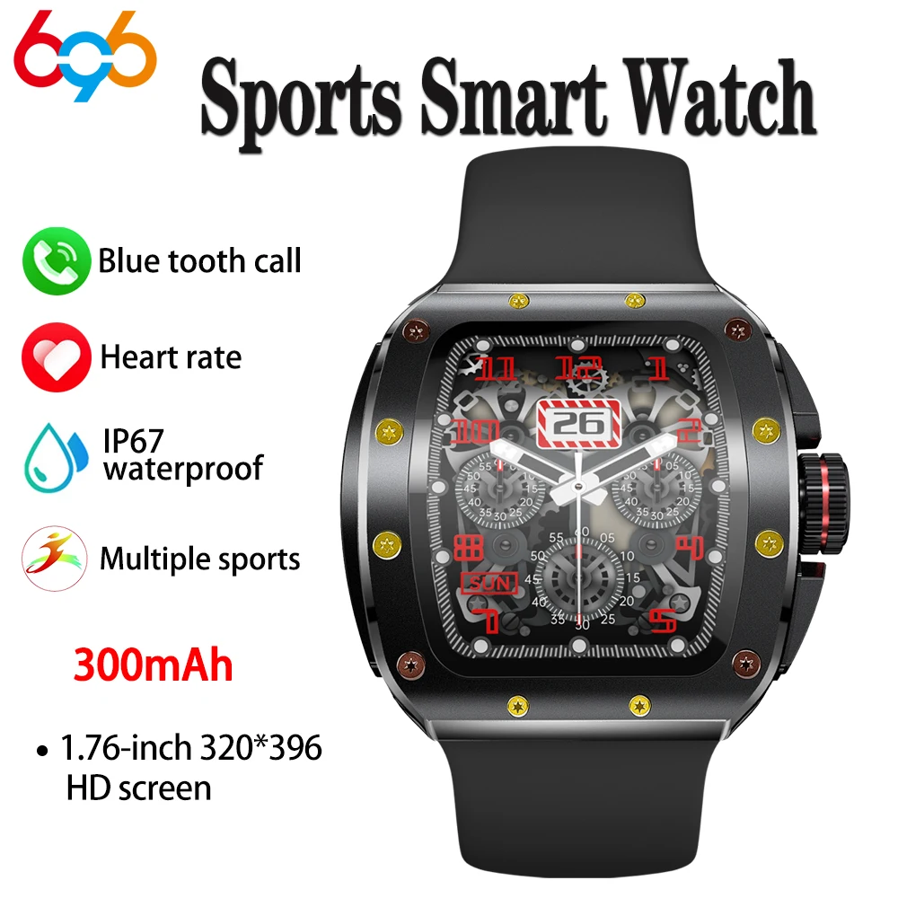 

Fashion Men Women Heart Rate Blood Pressure Health Smartwatch Sports Fitness Blue Tooth Call Waterproof Music Control Smartwatch