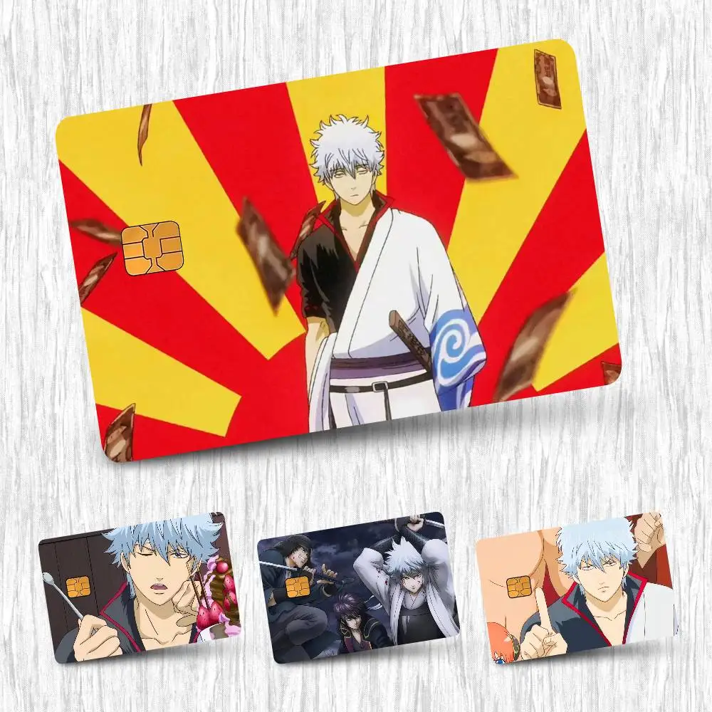 Anime G-Gintama Card Stickers Credit Card DIY Card Protector Stickers Waterproof Film Skin Cover
