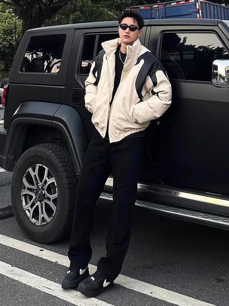 

Мужские джинсы Bla Fce с подкладкой, прямые, осенне-зимние, в стиле High Street, облегающие, с расклешенным низом, американские джинсы