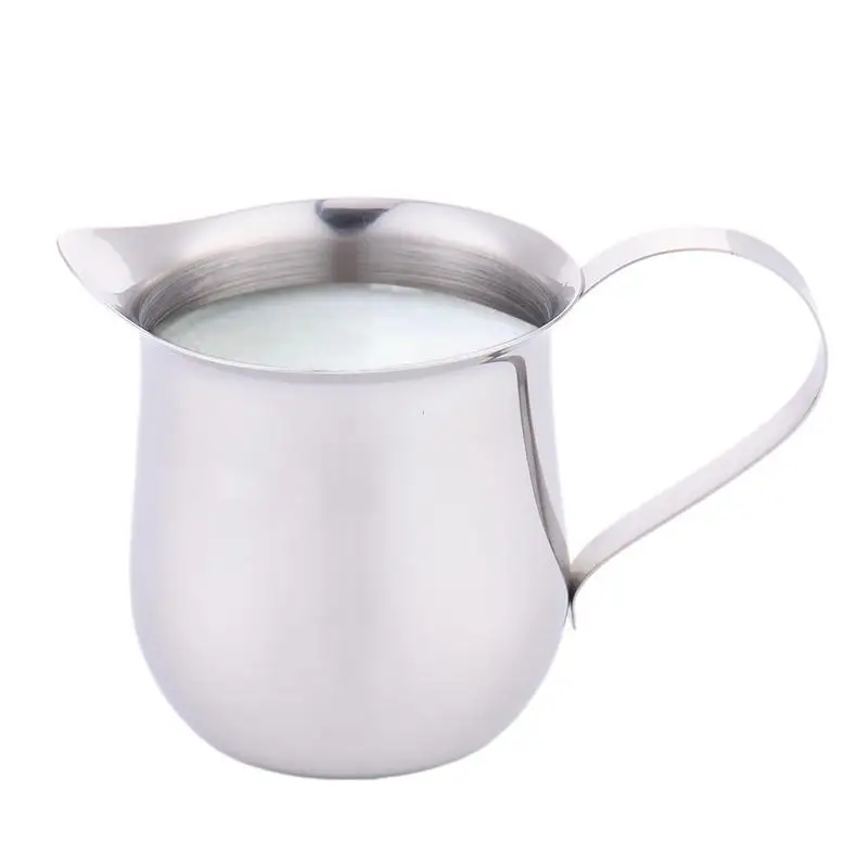 Stainless Steel Milk Frothing Jug Milk Cream Cup Coffee Creamer Latte Art Pitcher With Spout Durable Kitchen Coffee Accessories