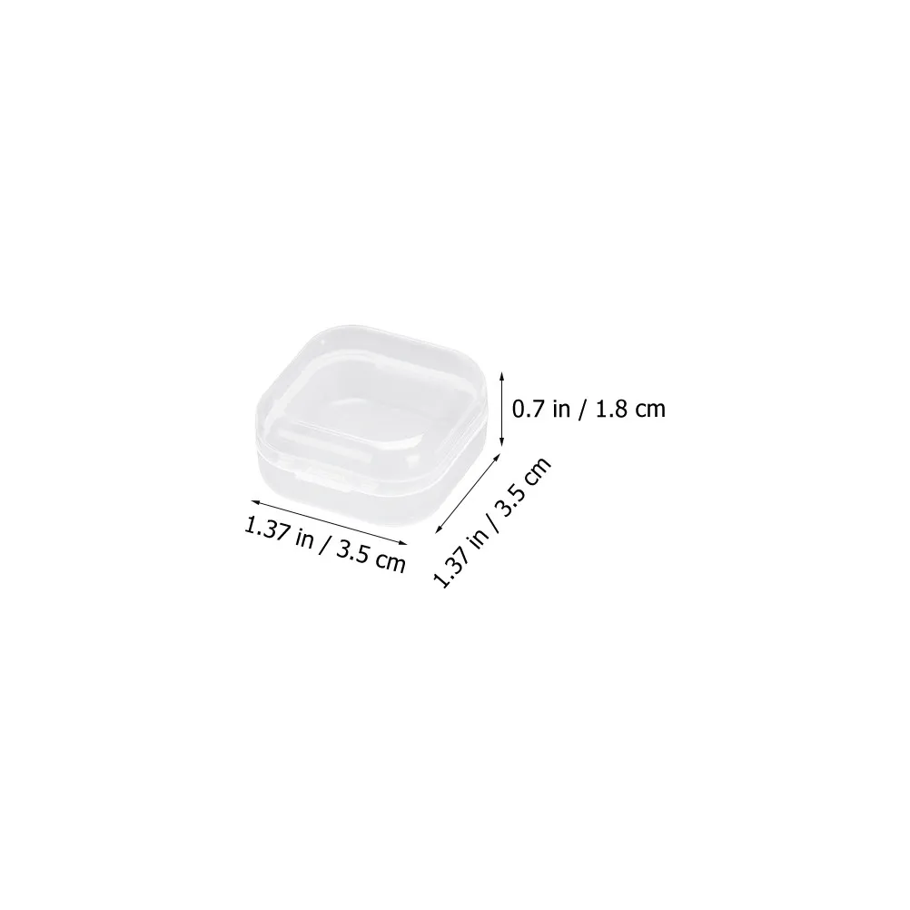 25Pcs Transparent Jewelry Storage Boxes Small Plastic Containers for Beads Buttons Earrings Pendants Craft Organizers