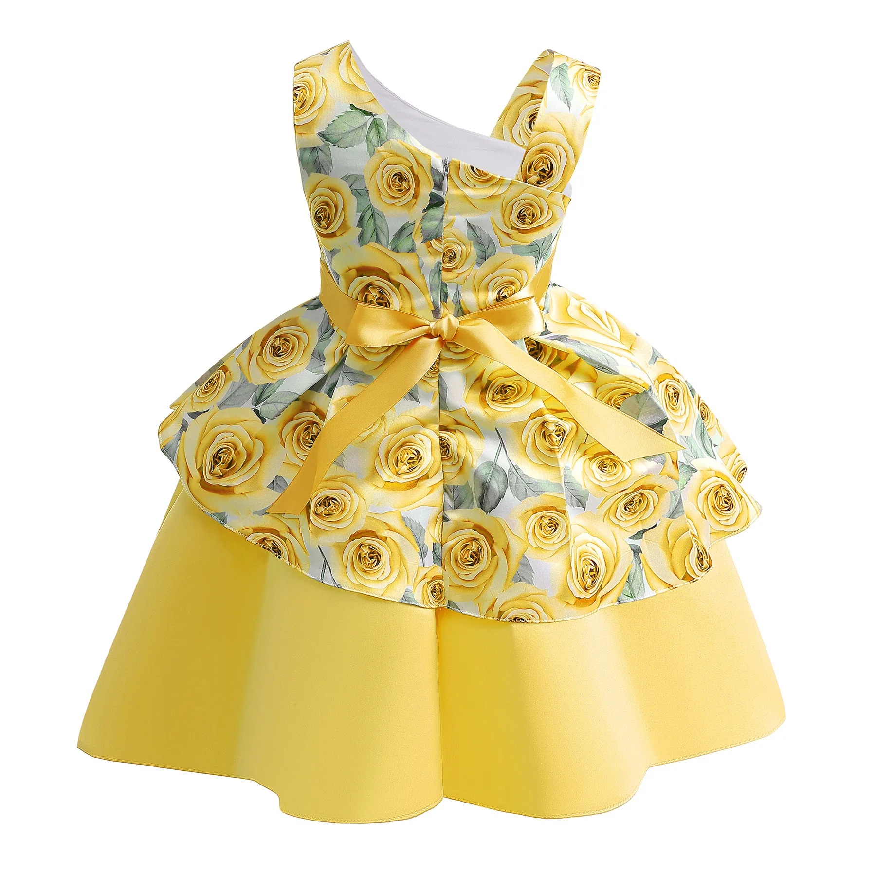Girls' Holiday Dress Kids Girl Casual Clothes Child Floral Print Dresses 3-10 Years